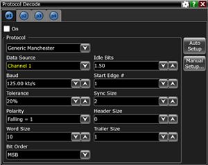 N8850A Manchester Protocol Triggering and Decode for Infiniium Series Oscilloscopes