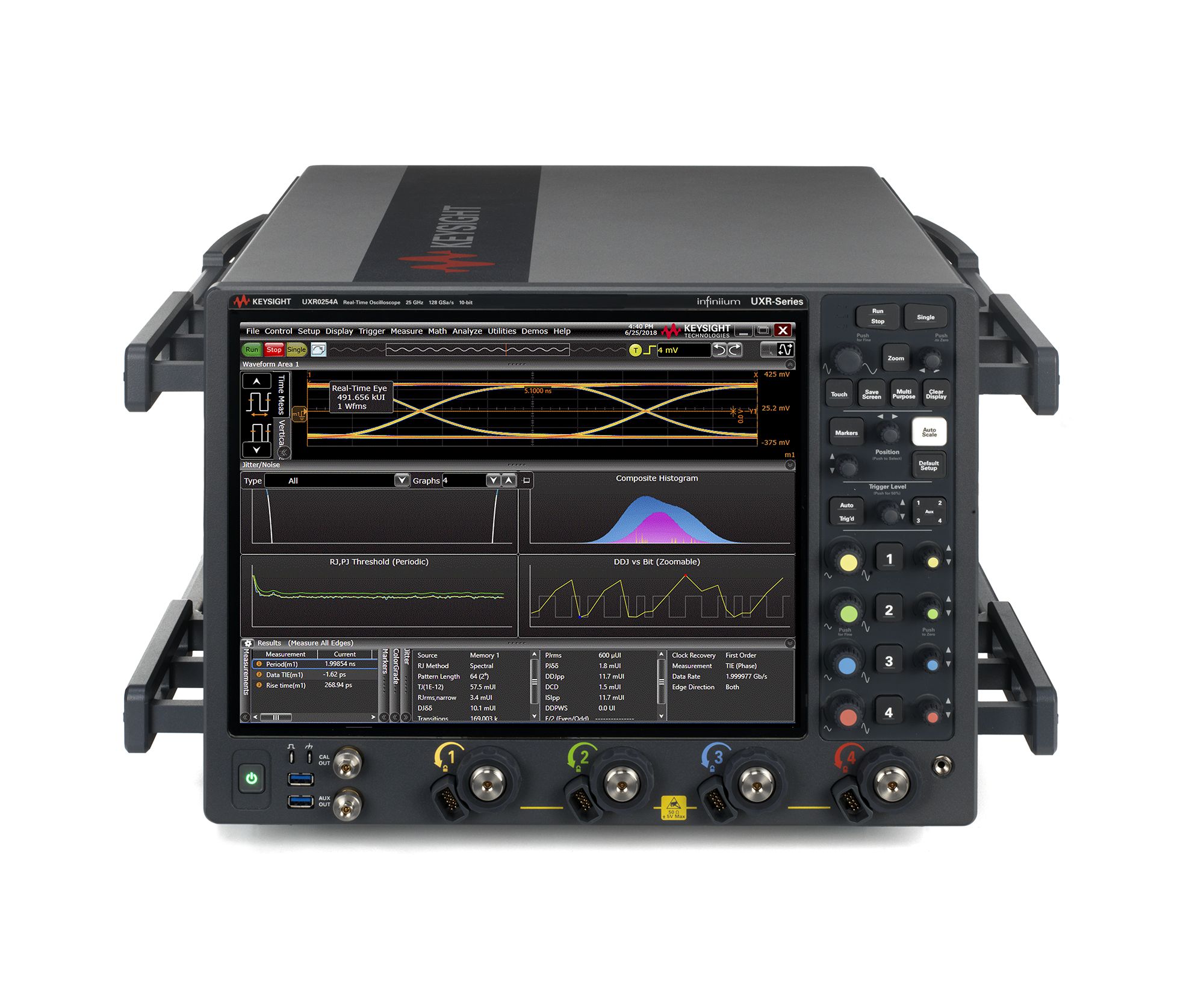 Infiniium UXR Real-Time Oscilloscope / 25 GHz / 128 GSa/s / 4 Channels Keysight Premium Used UXR0254A - Stock Image 2