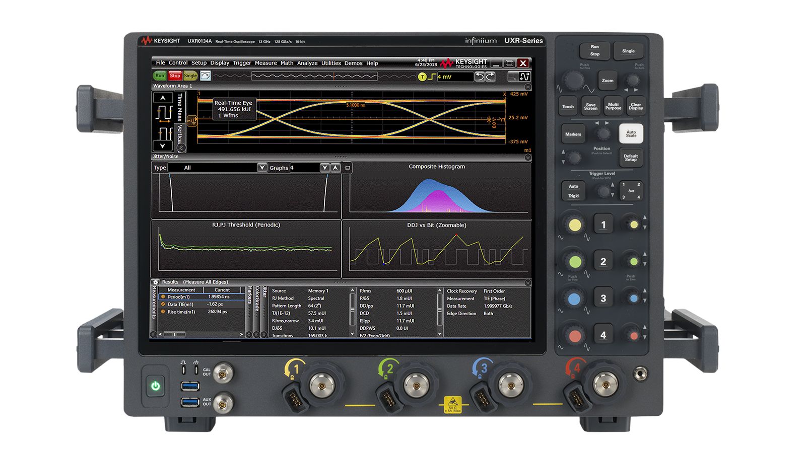 Infiniium UXR Real-Time Oscilloscope / 33 GHz / 128GSa/s / 4 Channels Keysight Premium Used UXR0334A - Stock Image 2