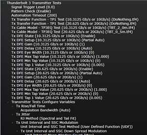 D9030TBTC Thunderbolt 3 Tx Test Software