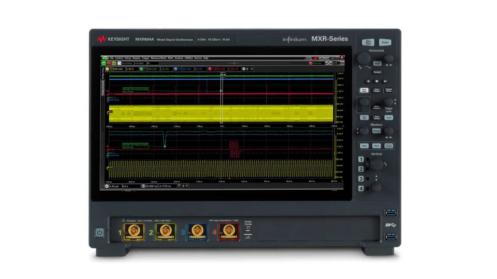 Infiniium MXR-Series Real-Time Oscilloscope / 6 GHz / 16 GSa/s / 4 Channels Keysight Premium Used MXR604A - Stock Image 2