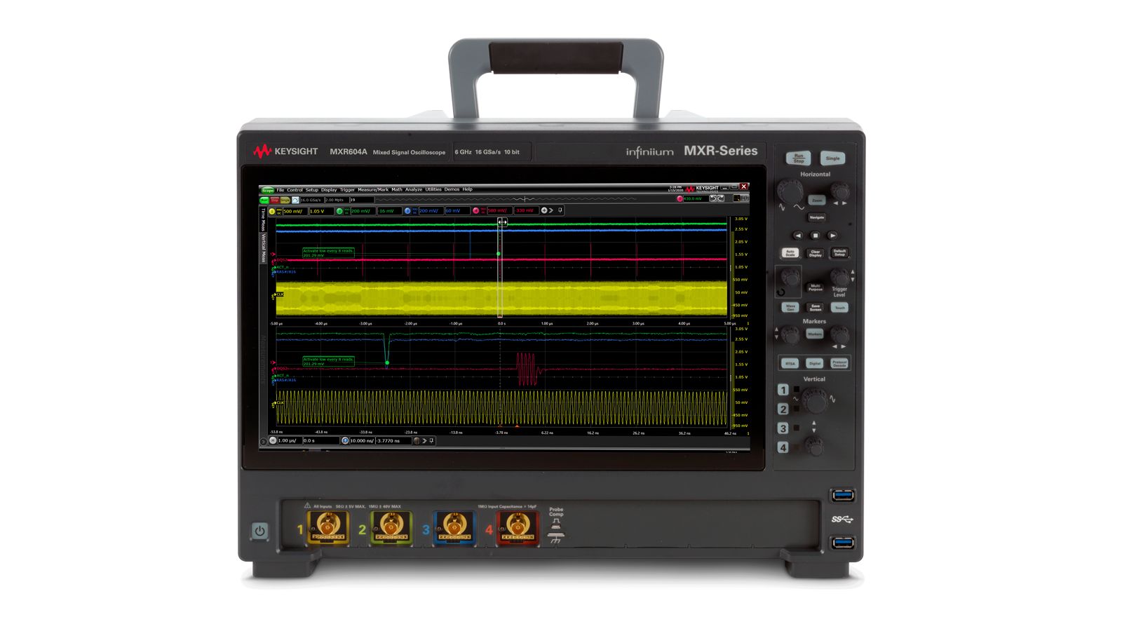 Infiniium MXR-Series Real-Time Oscilloscope / 6 GHz / 16 GSa/s / 4 Channels Keysight Premium Used MXR604A - Stock Image 5