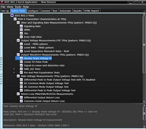 N1091BSCA TX Test Automation Software Application for IEEE 802.3bs/cd