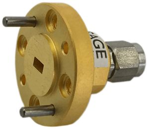W281DS In-line coaxial-to-waveguide adapter, 1.0 mm (m) to WR-10, 75 to 110 GHz