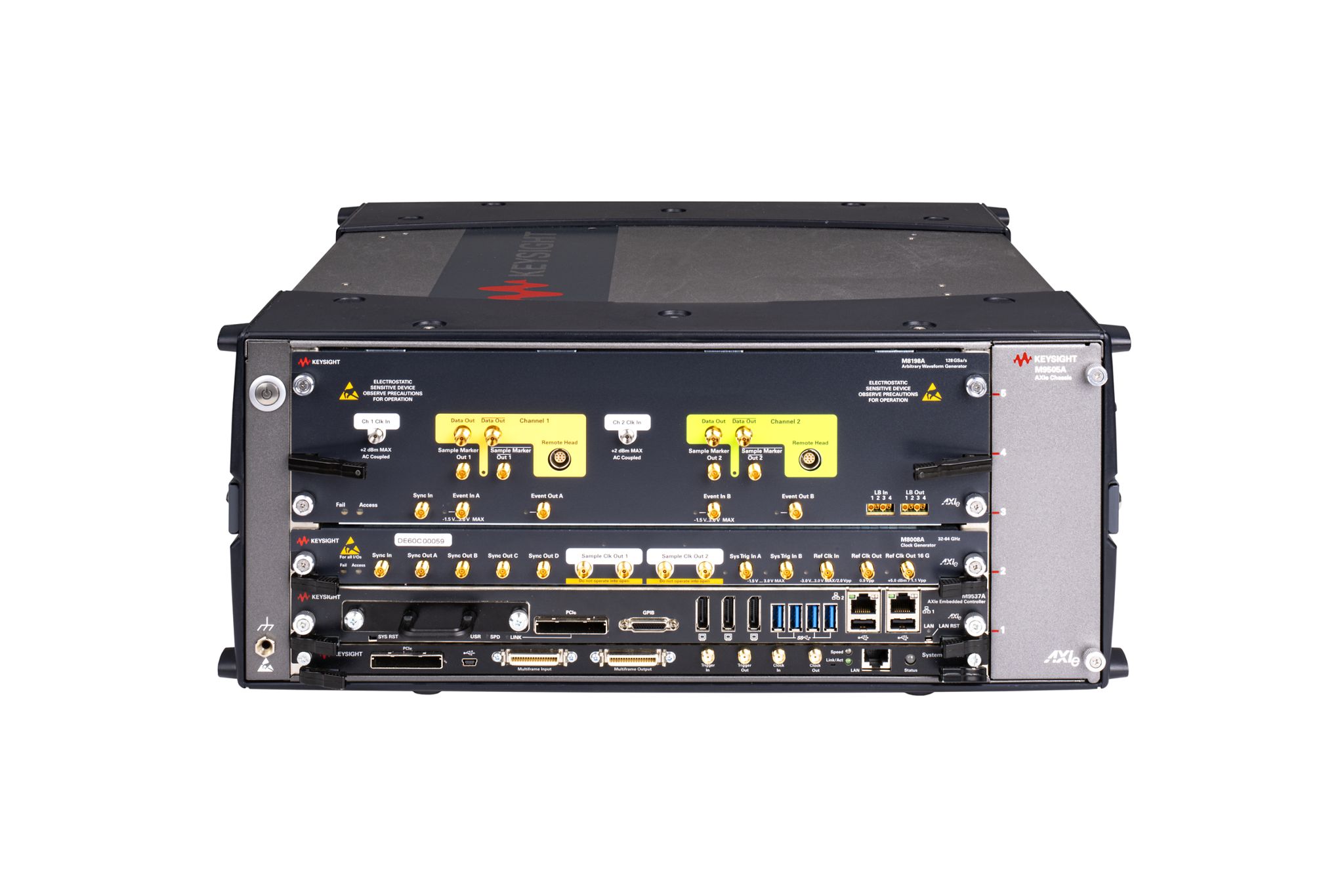 Arbitrary Waveform Generator, 128 GSa/s, AXIe Module Keysight Premium Used M8198A-002 - Stock Image 3