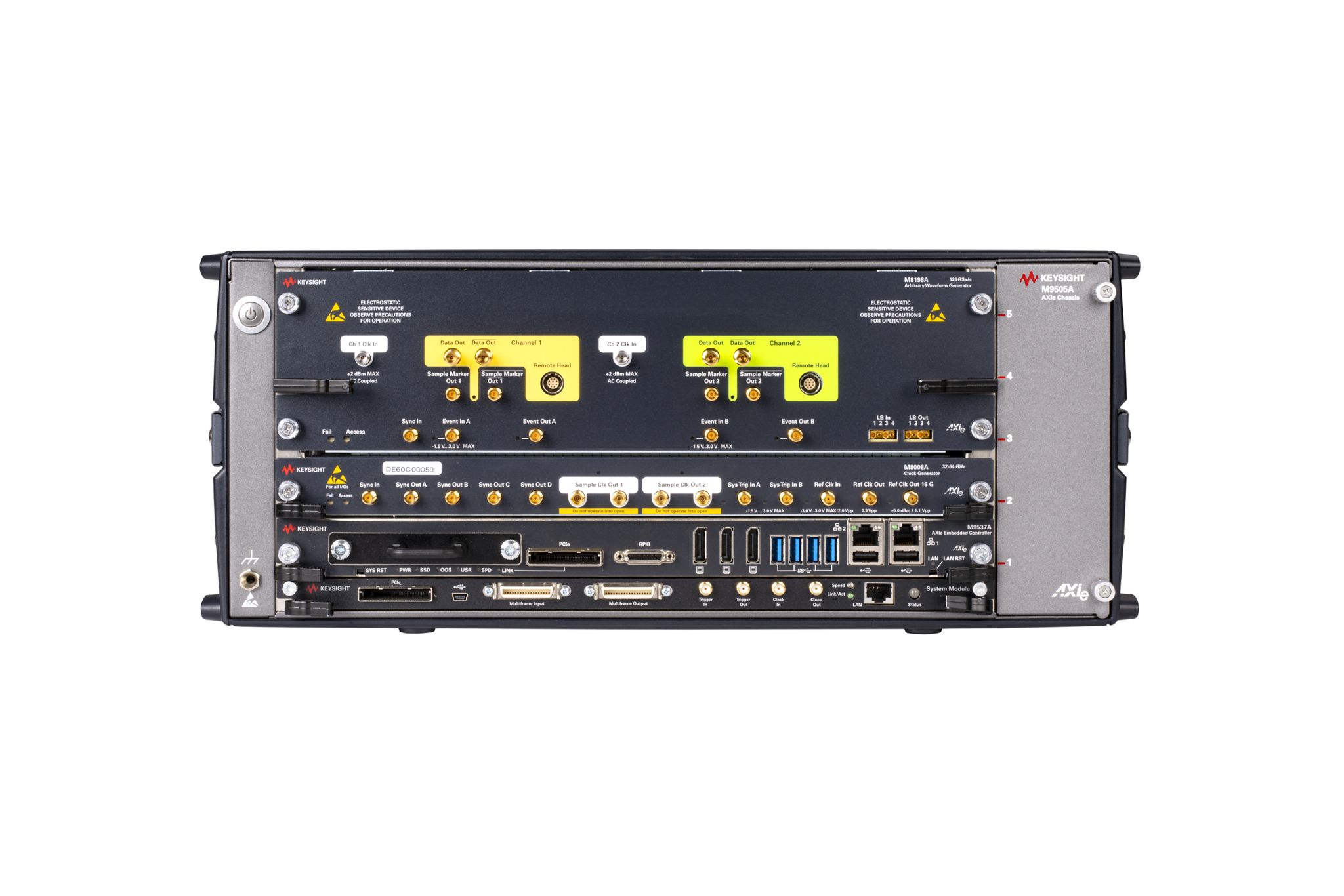 Arbitrary Waveform Generator, 128 GSa/s, AXIe Module Keysight Premium Used M8198A-002 - Stock Image 1