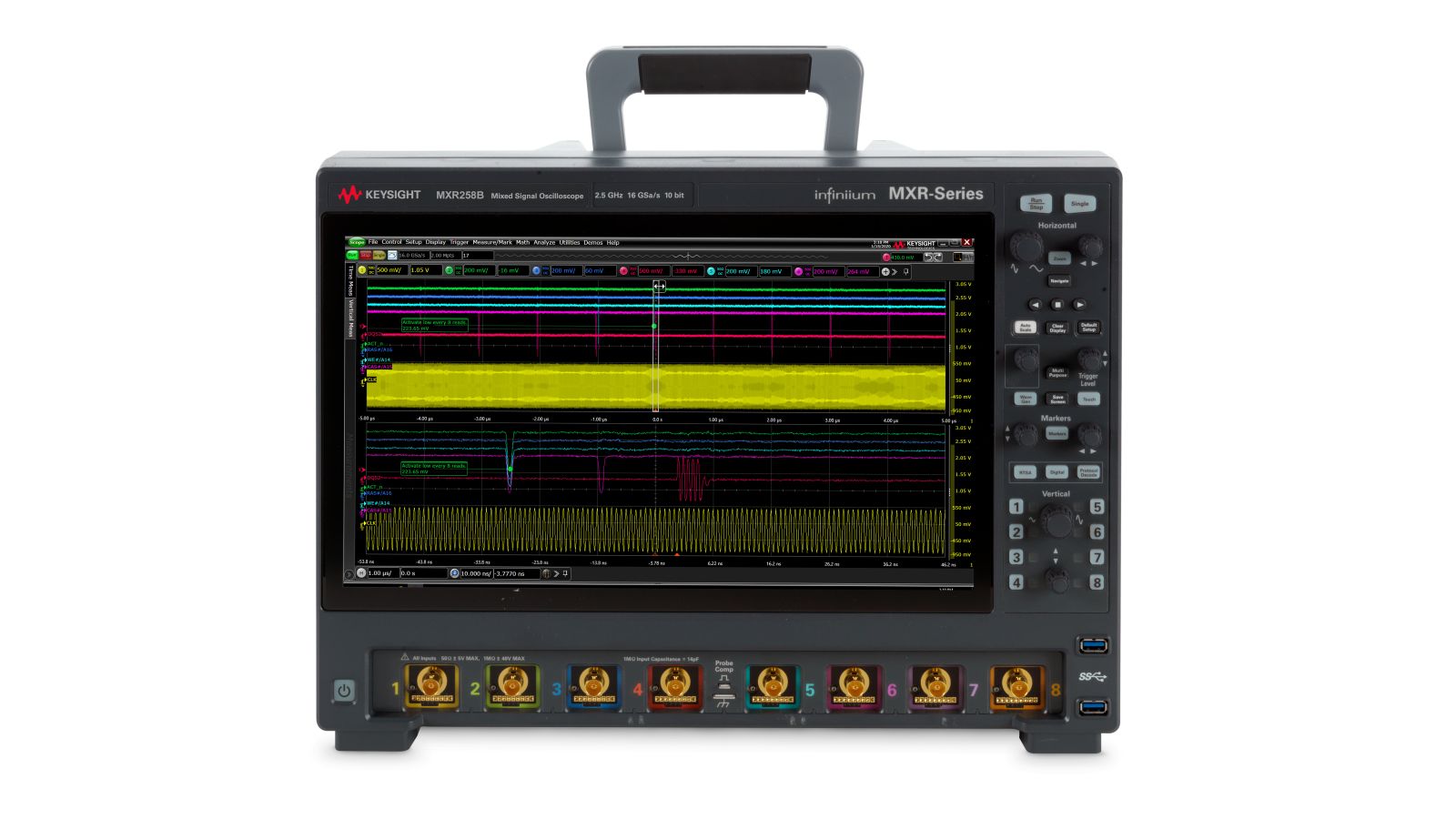 Infiniium MXR-Series Real-Time Oscilloscope, 2.5 GHz, 16 GSa/s, 8 Ch Keysight Premium Used MXR258B - Stock Image 2