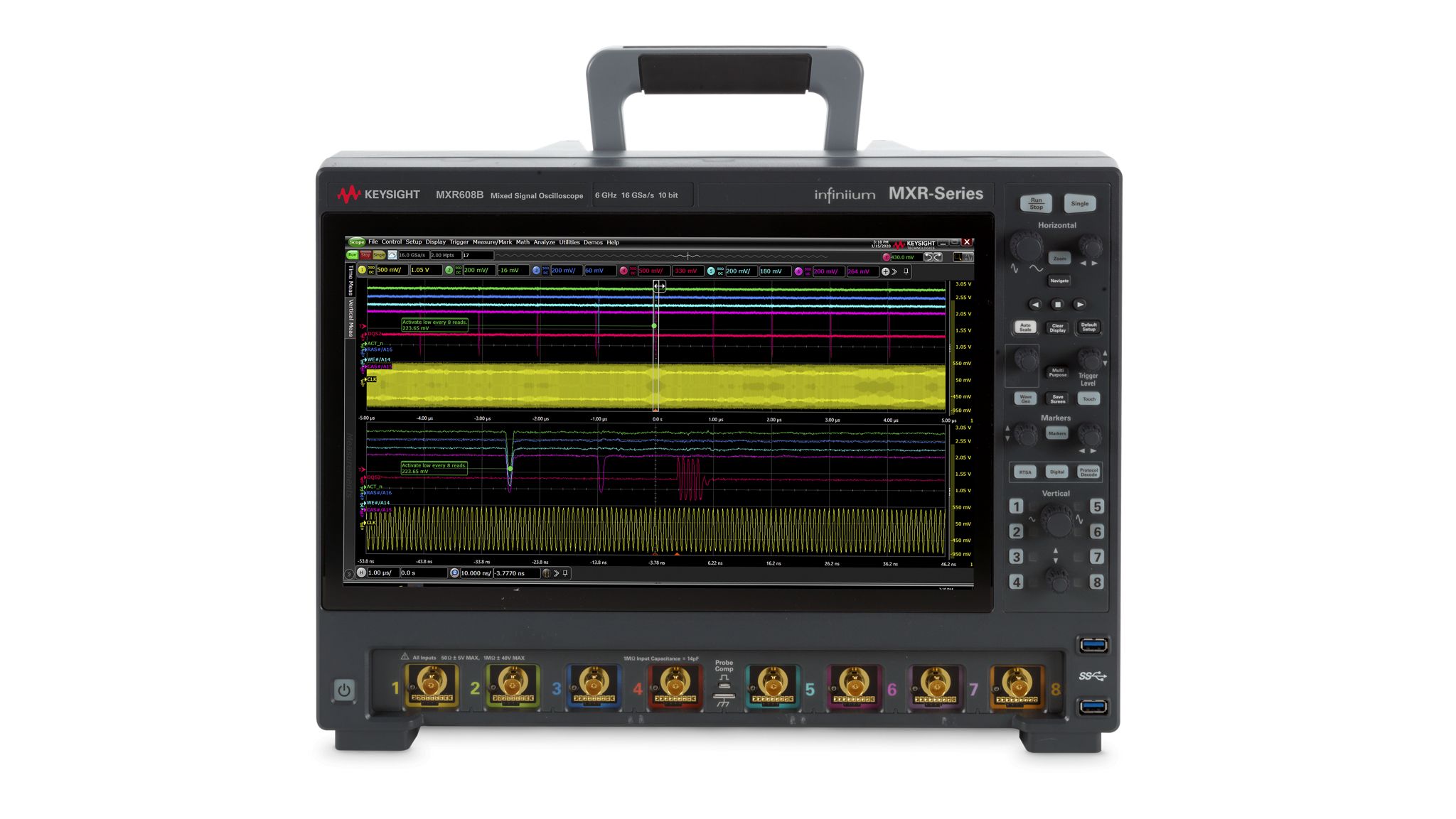 Infiniium MXR-Series Real-Time Oscilloscope, 6 GHz, 16 GSa/s, 8 Ch Keysight Premium Used MXR608B - Stock Image 2