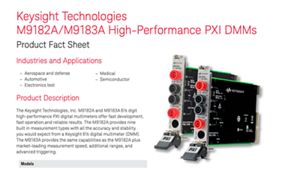 M9182A/M9183A High-Performance PXI DMMs
