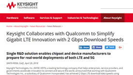 Qualcomm, Keysight Achieve 2-Gbps Wireless Downloads